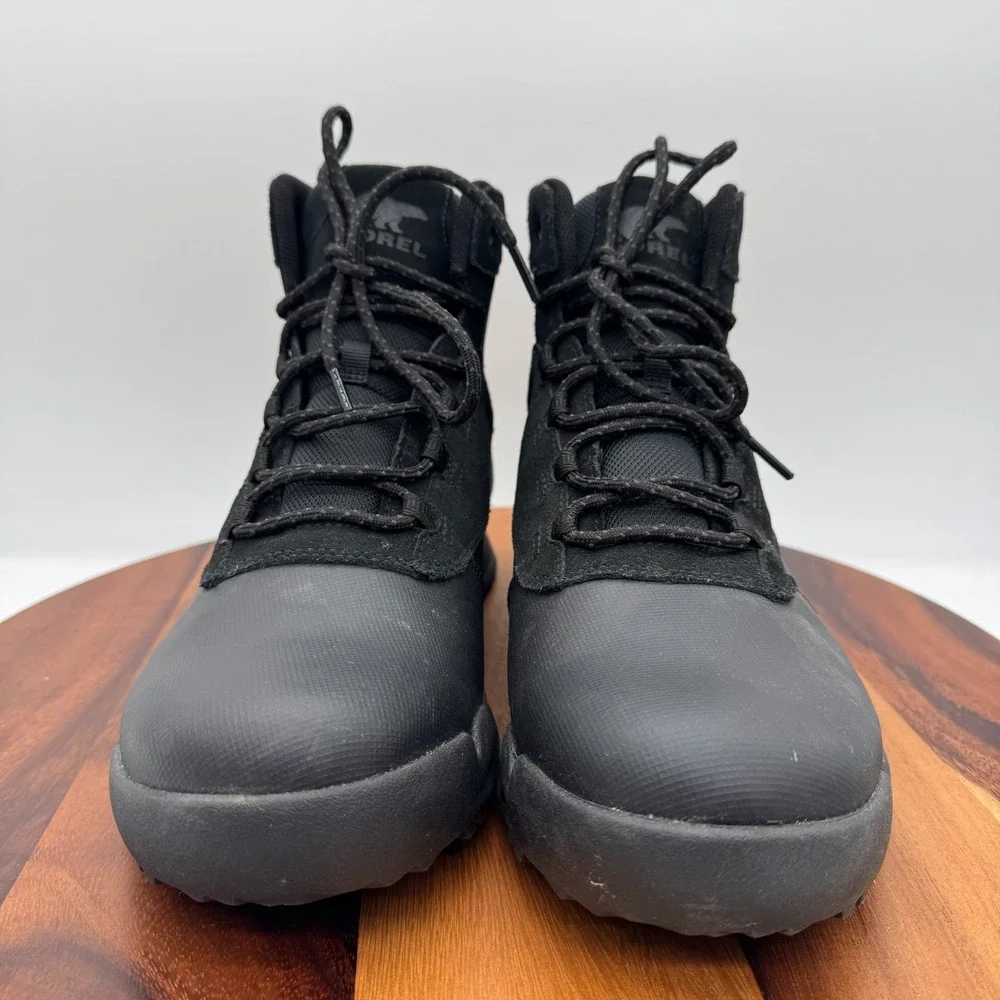 Sorel Buxton Lite Lace Plus Mens 13 Black Waterproof Insulated Casual Boots